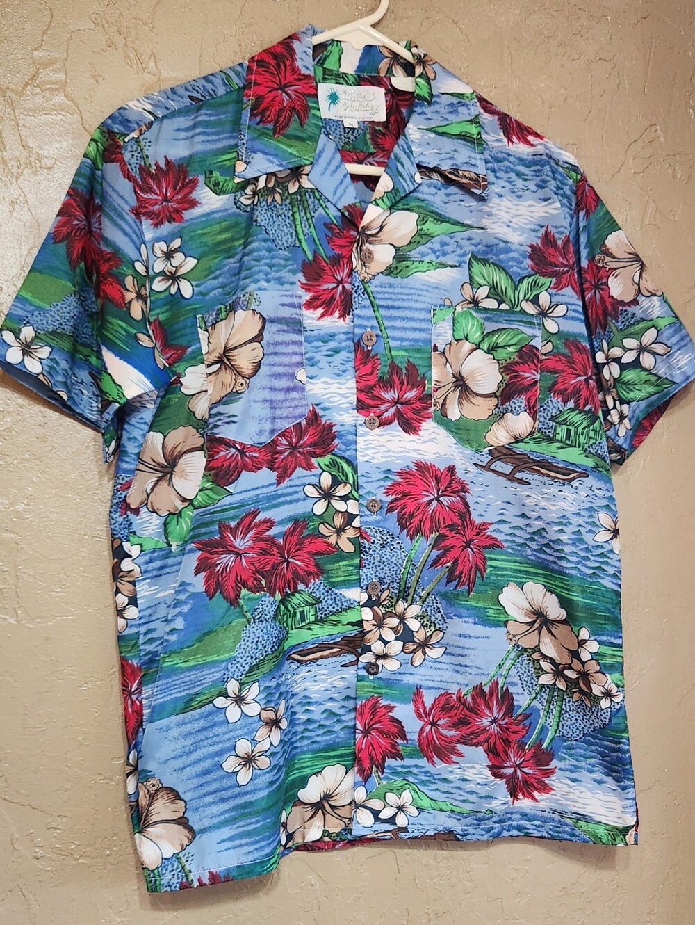 Waiki Holiday Hawaiian Shirt Size Med